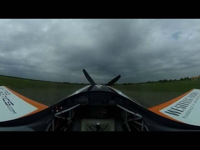 Extra330LX landing in EDKA - 360 degree video, open in youtube only!