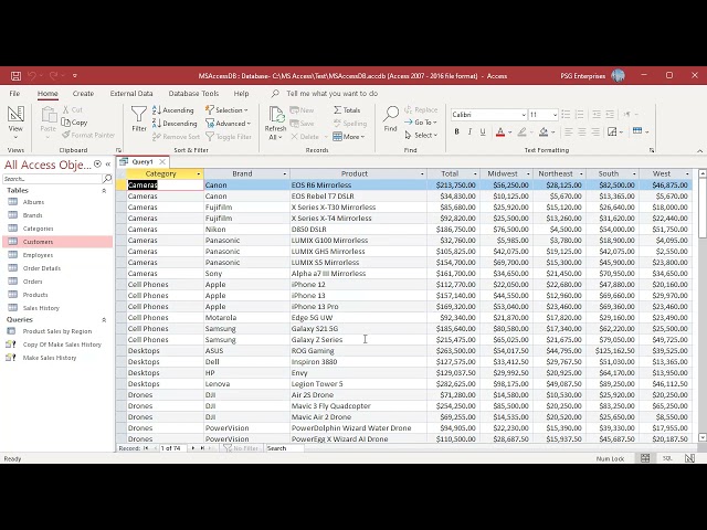 Creating Crosstab Query using Design View in MS Access - Office 365