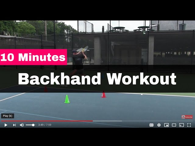 Tennis Training: Backhand Footwork Patterns for Topspin and Slice: 10 minute intense workout 🎾🔥
