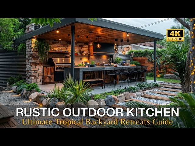 Ultimate Tropical Backyard Retreats Guide: Designing Your Dream Covered Rustic Outdoor Kitchen