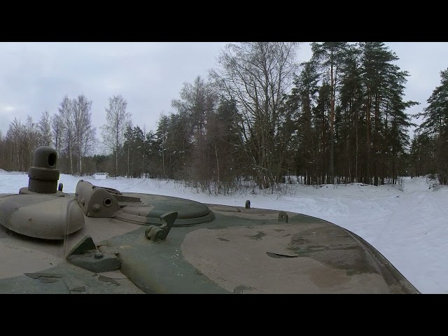 T-26 WW2 Tank Maneuvering In Forest Edge And Open Field  [360 VR]