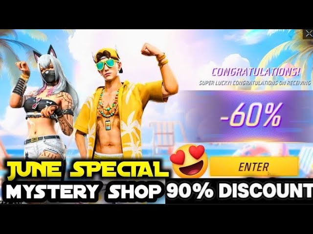 JUNE Mystery Shop | Upto 90% Discount | New Bundle, Emotes and More...| Garena Free Fire | Free Fire