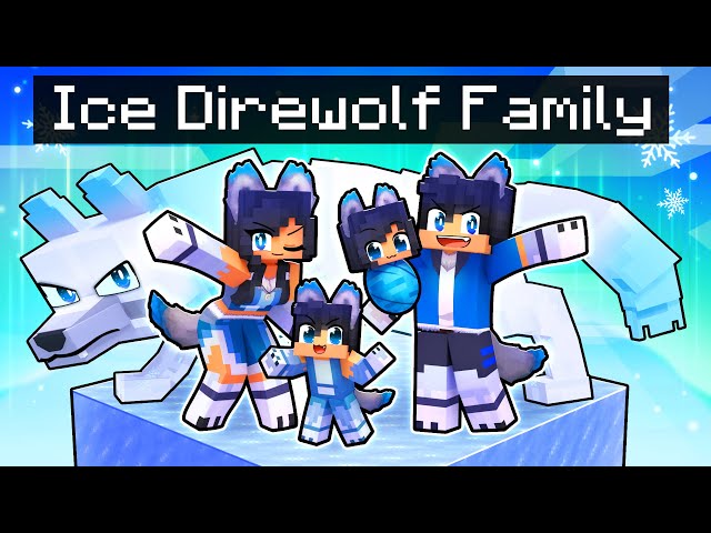 Having an ICE DIREWOLF FAMILY in Minecraft!