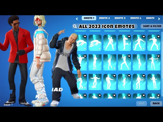 All Fortnite 2023 Icon Series Dances & Emotes TikTok Showcase!