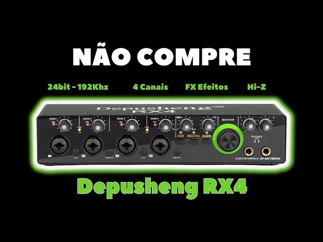 Interface de Áudio Depusheng RX4 | MD44 - Análise |  Review