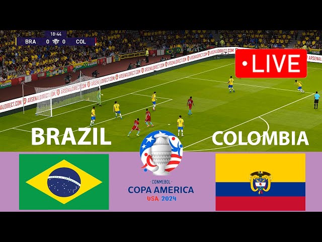 🔴BRAZIL vs COLOMBIA LIVE FOOTBALL MATCH I Brazil Football Live I eFootball Pes 21 Gameplay