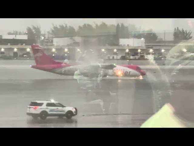 Silver Airways going through the flood in Fort Lauderdale FLL June 12 2024