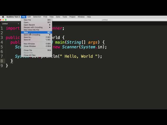 Saving a .java file Sublime Text (includes compile and run)