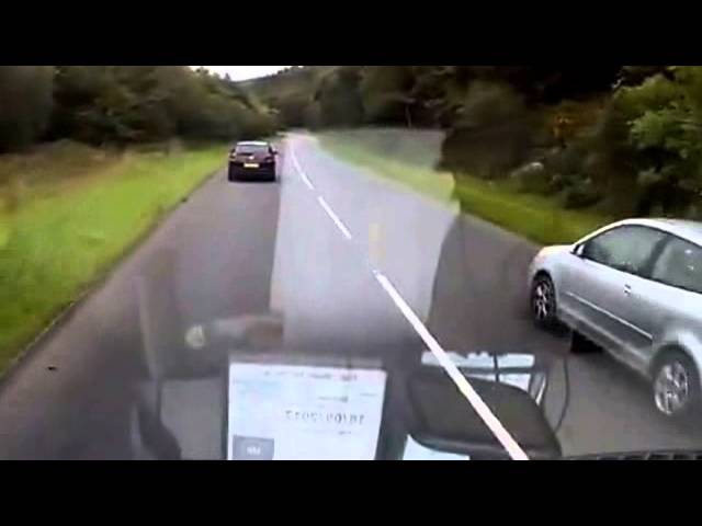 Dangerous driving resulting in a near miss caught on camera