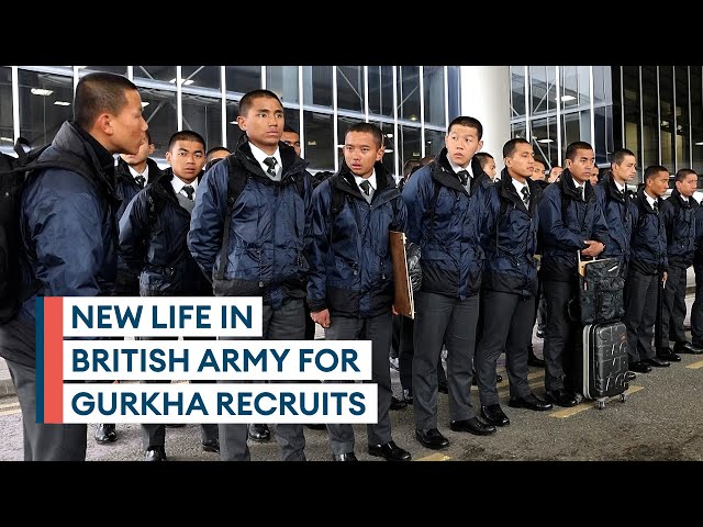 Excited Gurkha recruits arrive in UK to begin British Army career