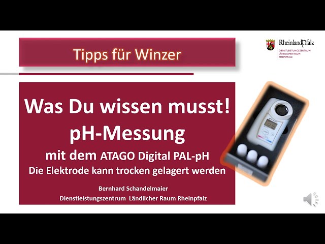 Tipps für Winzer - Was Du wissen musst! pH-Messung mit dem ATAGO Digital pH-Meter