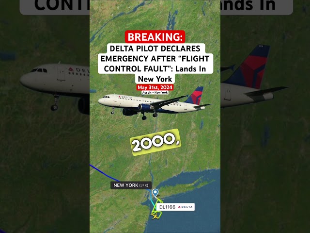 DELTA PILOT DECLARES EMERGENCY AFTER “FLIGHT CONTROL FAULT”: Lands In New York #shorts
