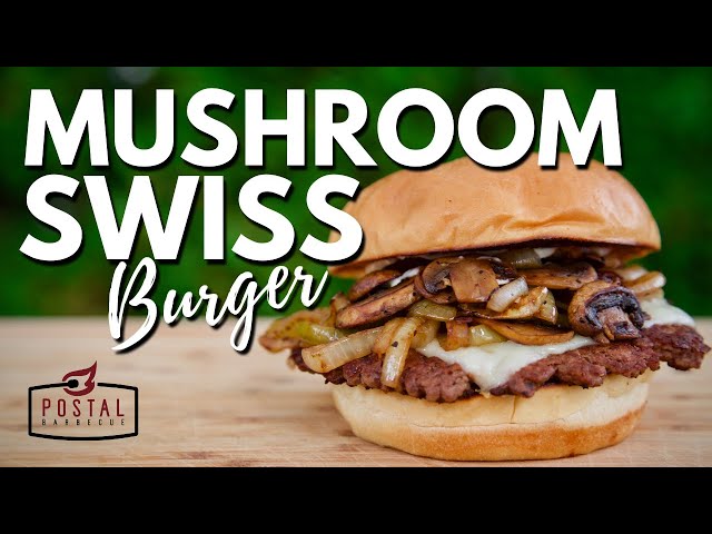 Mushroom Swiss Burger Recipe - Easy Homemade Mushroom Smashburger
