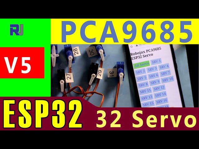 Control 32 Servo over Wi-Fi using ESP32 and PCA9685 via desktop or mobile phone V5