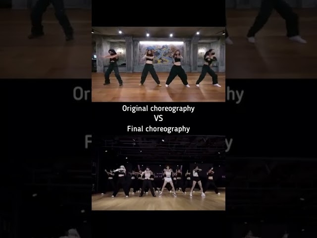 pink venom original choreography VS final choreography #kpop #shorts #blackpink #pinkvenom