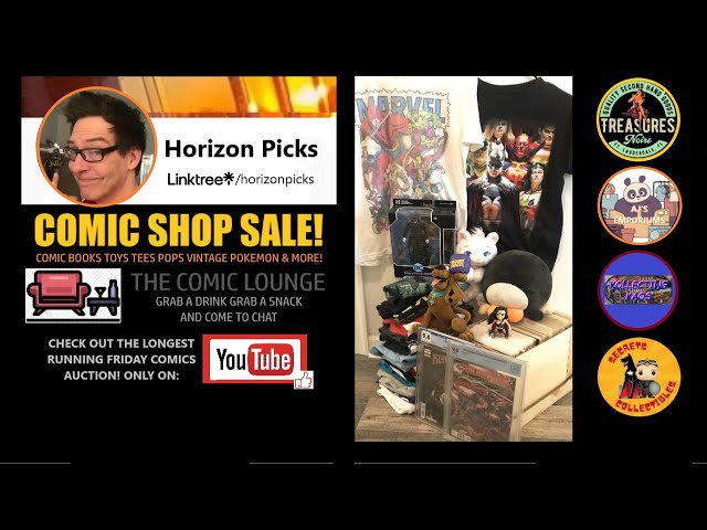 LIVE Friday Comics Shop BIN Claim Sale & Lounge Chat #166 Comic Books Tees Toys Marvel DC Pops
