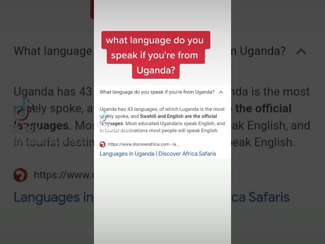 GOOGLE:What language do you speak if you're from Uganda 🇺🇬?