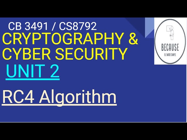 2.23 RC4 Algorithm in Tamil