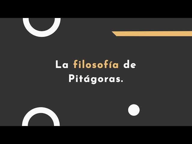 La filosofía de Pitágoras - Filosofía en un minuto #7 🔥