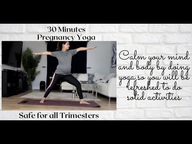 PRENATAL YOGA WORKOUT|Safe for all Trimesters| 30 minutes pregnancy yoga routine| #pregnancy #yoga