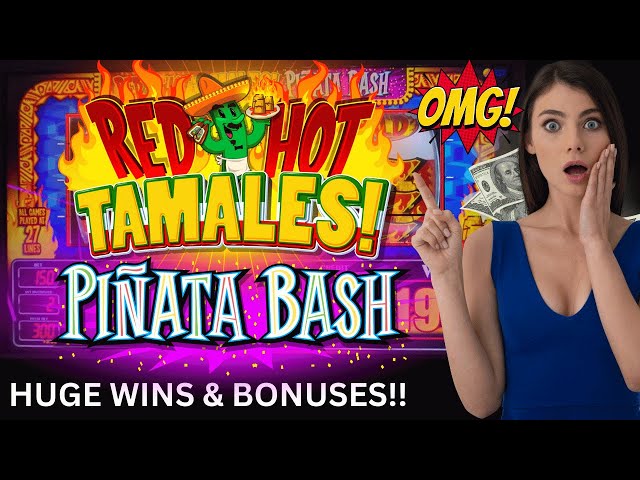 BIG BONUSES! Red Hot Tamales Pinata Bash #slotplay