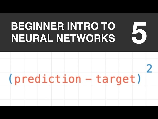 Beginner Intro to Neural Networks 5: Squared Error Cost Function