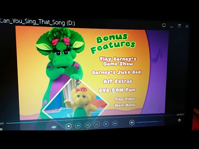 Barney and Friends: Can You Sing That Song? DVD Menu Walkthrough