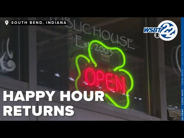 Happy hour returns on July 1st to Indiana bars and restaurants