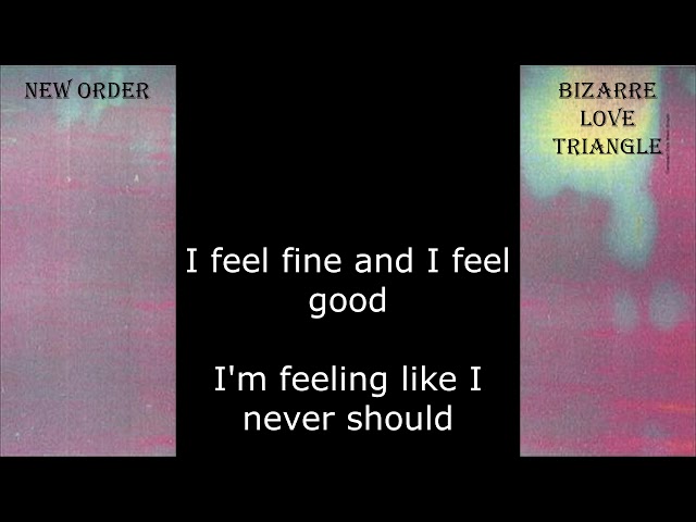 New Order - Bizarre Love Triangle (Lyrics)
