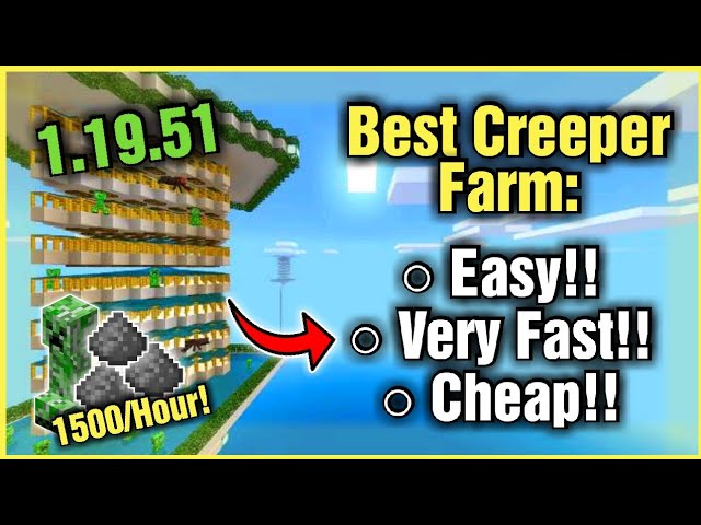 BEST CREEPER FARM EVER!! (VERY FAST!) In Minecraft Bedrock 1.20