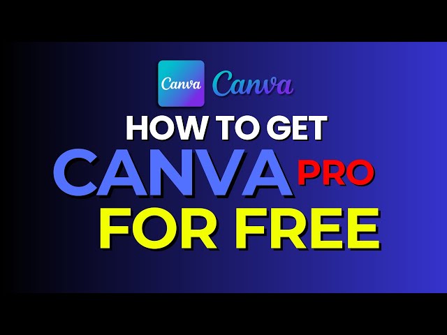 How To Get Canva Pro FREE Lifetime 2024