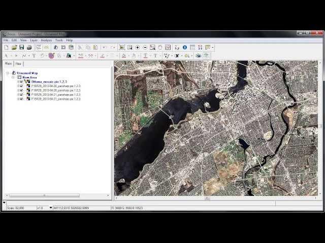 Pansharpen and Mosaic Landsat-8 imagery with Geomatica