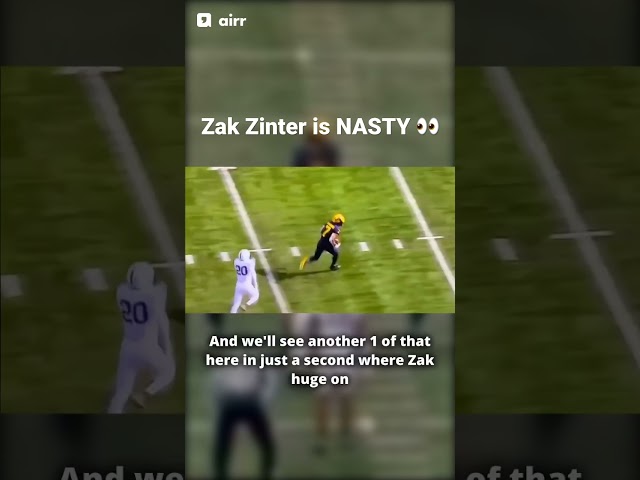 Zak Zinter is a BEAST for Michigan football | The Wolverine | #GoBlue
