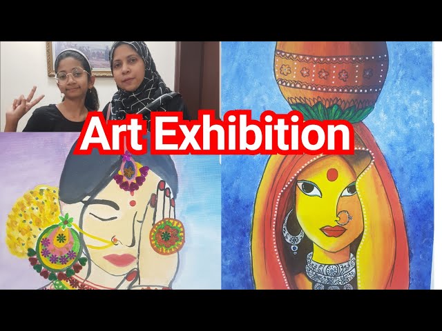 Art Exhibition ||Indian School AL-Maabela||Beautiful Canvas Paintings||Acrylic Painting Workshop
