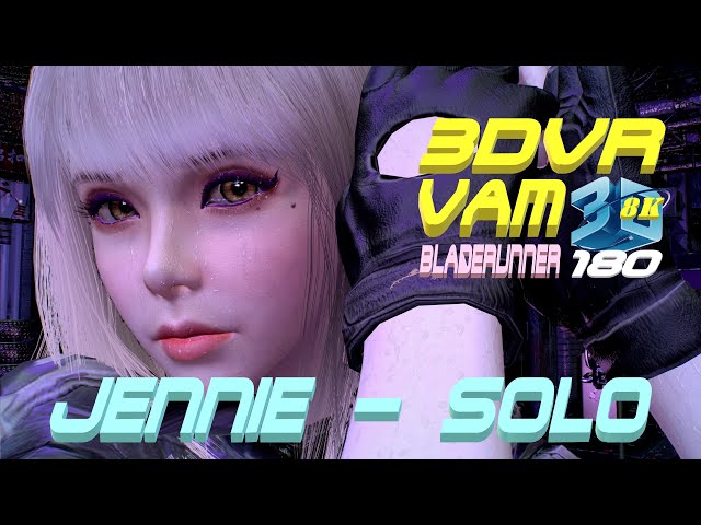 JENNIE - SOLO, Sexy Dance at the Bladerunner City, MMD, ブレードランナーシティでセクシーダンス 3DVR VaM 8K60FPS