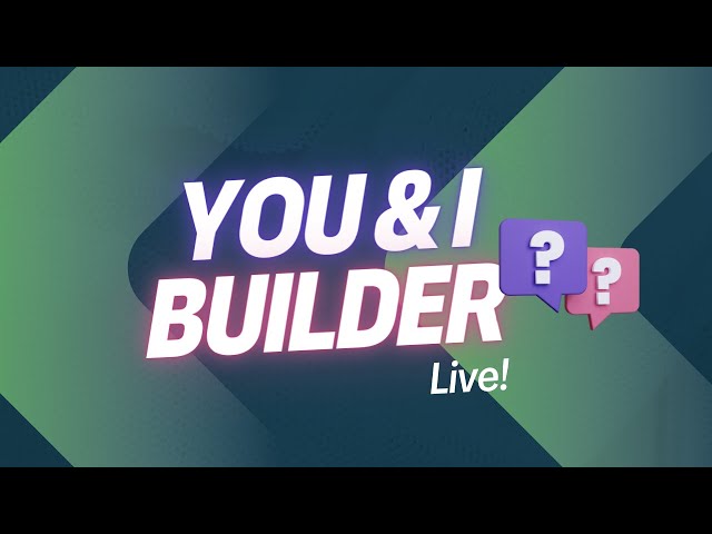 [E01] You & I Builder Live! You & I Hungy (Part 1: App setup)