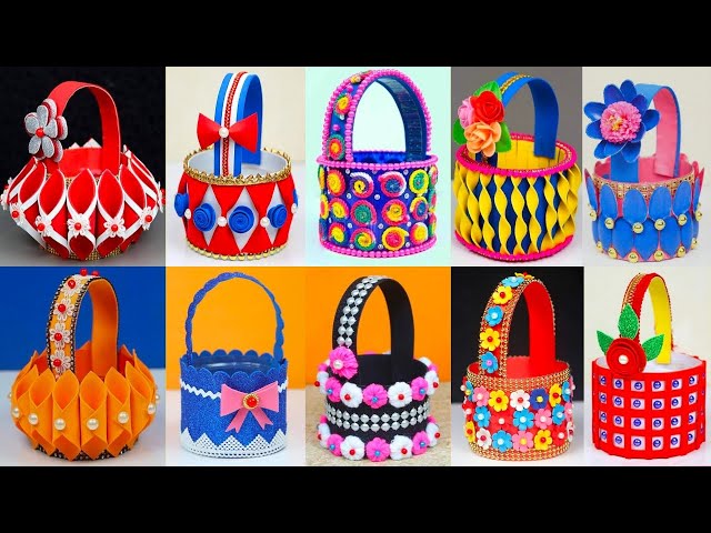 10 Easy And Beautiful Basket Ideas  | DIY Basket Making | Plastic Bottle Craft | Best Out Of Waste |
