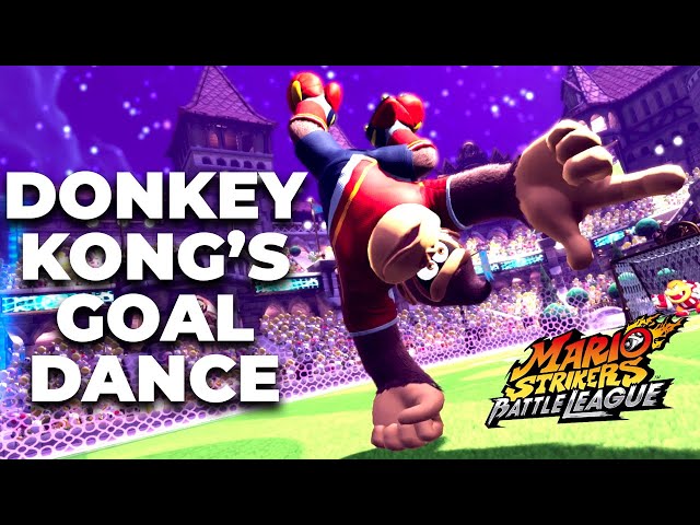 Donkey Kong dancing after a perfect Hyper Strike! Mario Strikers for Nintendo Switch · GAMES EXE