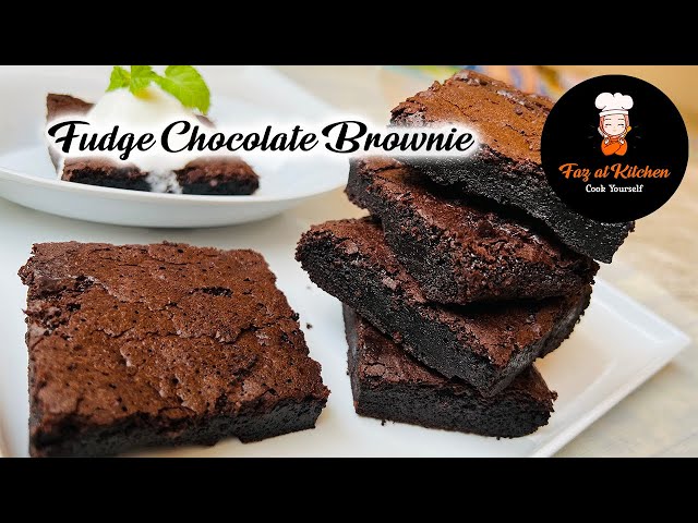 Eazy Fudge Chocolate Brownie Recipe | பிரவ்னி கேக் | 2023 by Faz At kitchen