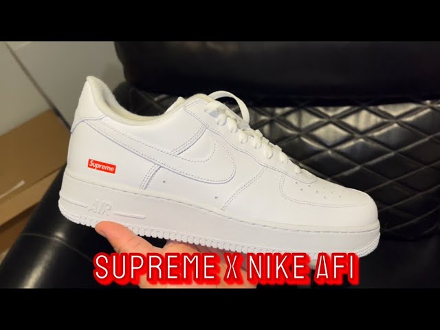 Unboxing Supreme x Air Force 1 Low 'Box Logo - White' ( Full Review )