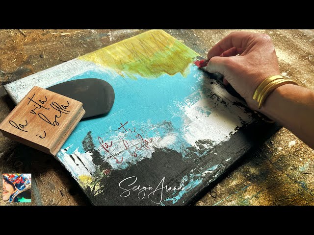 Intuitive Contemporary Art on Canvas: No Brushes Necessary - with Catalyst Tool in No Time! DIY ART