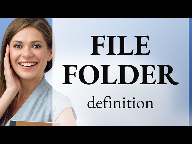 File folder — FILE FOLDER definition