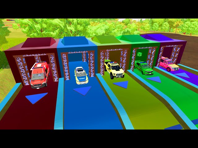 POLICE OF COLORS! TRANSPORTING DACIA, RANGE ROVER,FORD, VOLKSWAGEN POLICE CARS WITH MAN TRUCKS! FS22