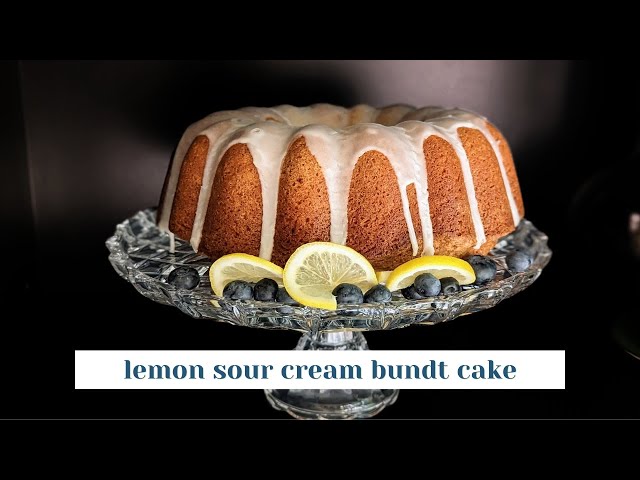 Lemon Sour Cream Bundt Cake - Tastes Like the Weekend