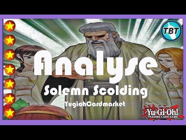 TBT: Solemn Scolding Preis Analyse Markt Story Yu-Gi-Oh! (German/Deutsch)