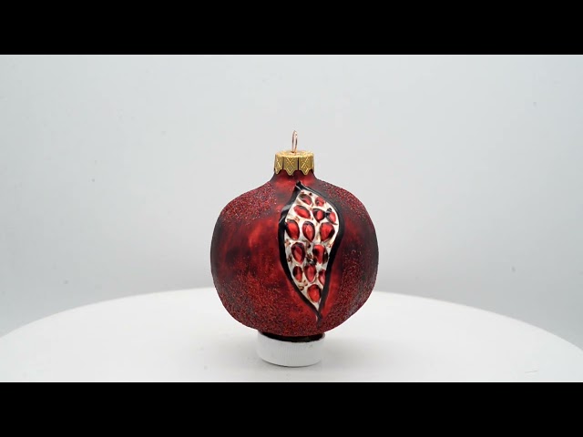 Pomegranate Glass Christmas Ornament (AA-428)