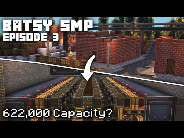 Batsy SMP 2 - Ep3 - Building a Tiny-Massive Storage System!