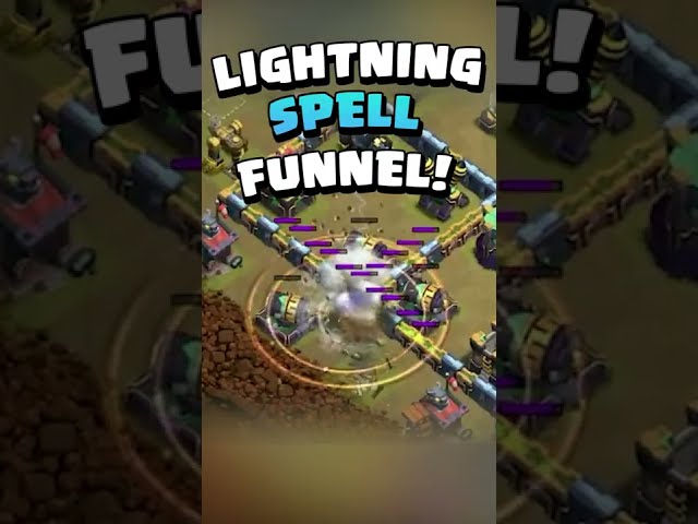 Lightning Spells to Funnel in Clash of Clans! | #Shorts