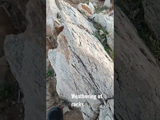 weathering of rocks ?