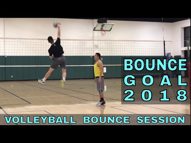BOUNCE A VOLLEYBALL - My New Year Goal for 2018 (Volleyball spike)